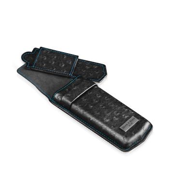 Uhrenetui Mondo Ostrich - Blau Uhrenetui Mondo Ostrich - Blau