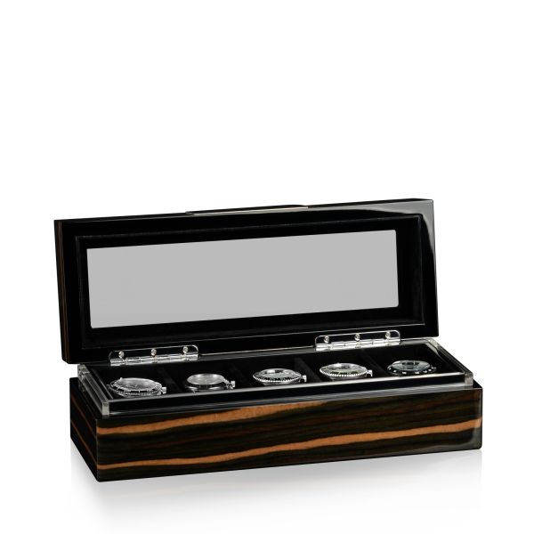 Uhrenbox Executive 5 - Makassar/Schwarz