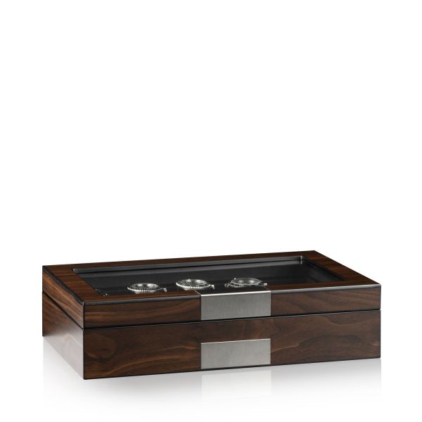 Uhrenbox Monteray 8+ - Walnuss Seidenmatt