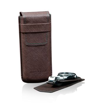 Uhrenetui Mondo Saffiano-Braun/Grün Uhrenetui Mondo Saffiano-Braun/Grün